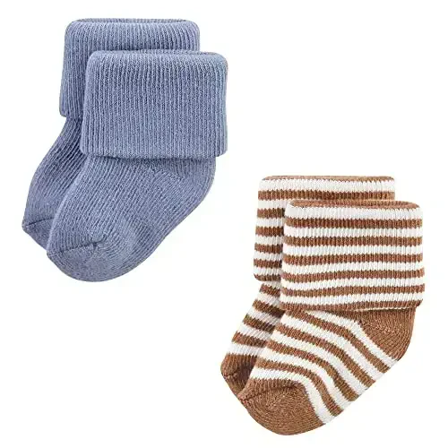 Hudson Baby Baby Girls' Cotton Rich Newborn and Terry Socks - 6