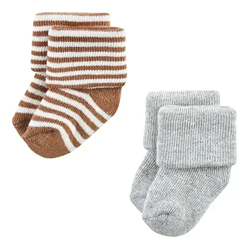Hudson Baby Baby Girls' Cotton Rich Newborn and Terry Socks - 5