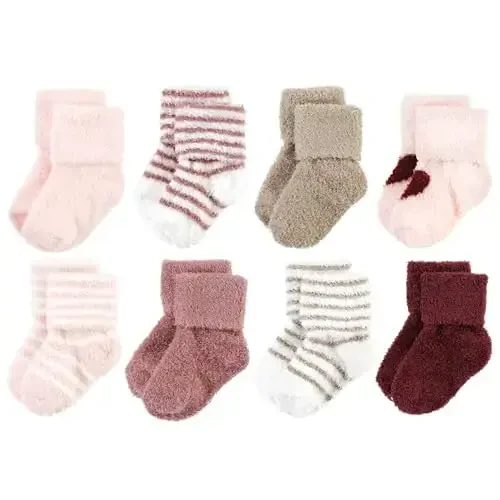 Hudson Baby Baby Girls' Cotton Rich Newborn and Terry Socks 