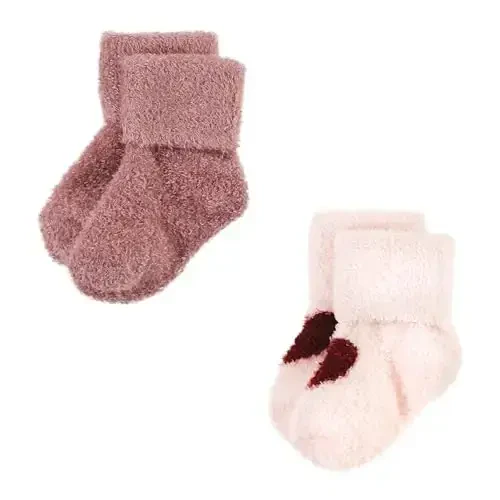 Hudson Baby Baby Girls' Cotton Rich Newborn and Terry Socks - 3