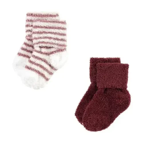 Hudson Baby Baby Girls' Cotton Rich Newborn and Terry Socks - 5