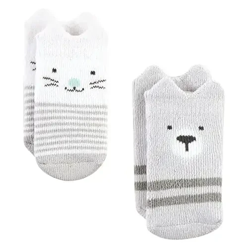 Hudson Baby Baby Girls' Cotton Rich Newborn and Terry Socks - 5