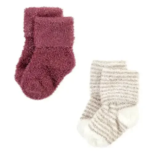 Hudson Baby Baby Girls' Cotton Rich Newborn and Terry Socks - 3
