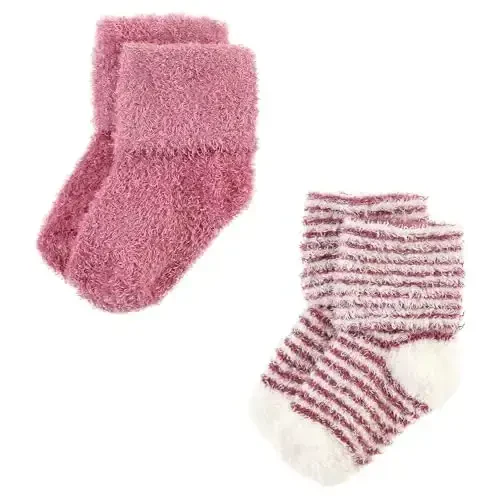 Hudson Baby Baby Girls' Cotton Rich Newborn and Terry Socks - 4