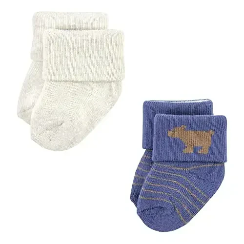Hudson Baby Baby Girls' Cotton Rich Newborn and Terry Socks - 5