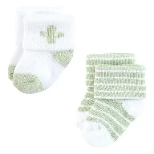 Hudson Baby Baby Girls' Cotton Rich Newborn and Terry Socks - 3