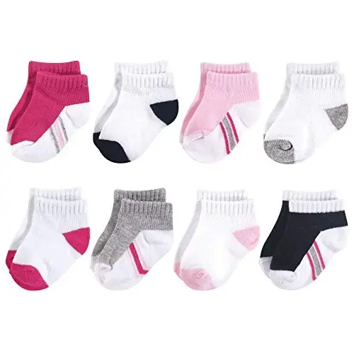Hudson Baby Baby Girls' Cotton Rich Newborn and Terry Socks 