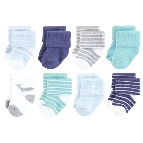 Hudson Baby Baby Girls' Cotton Rich Newborn and Terry Socks - BABYVISION INC.