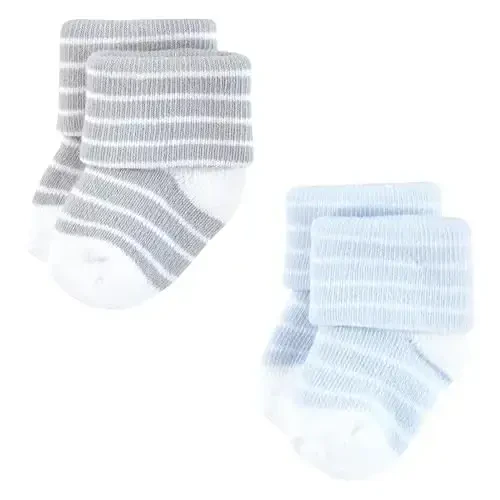 Hudson Baby Baby Girls' Cotton Rich Newborn and Terry Socks - 5