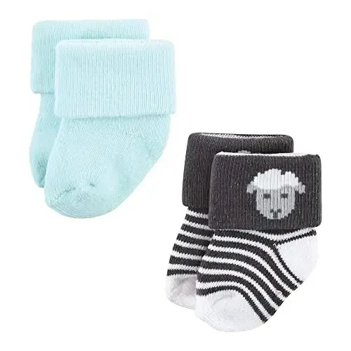 Hudson Baby Baby Girls' Cotton Rich Newborn and Terry Socks - 3