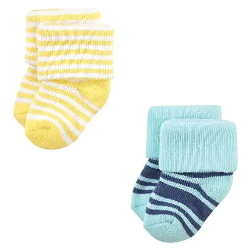 Hudson Baby Baby Girls' Cotton Rich Newborn and Terry Socks - 5