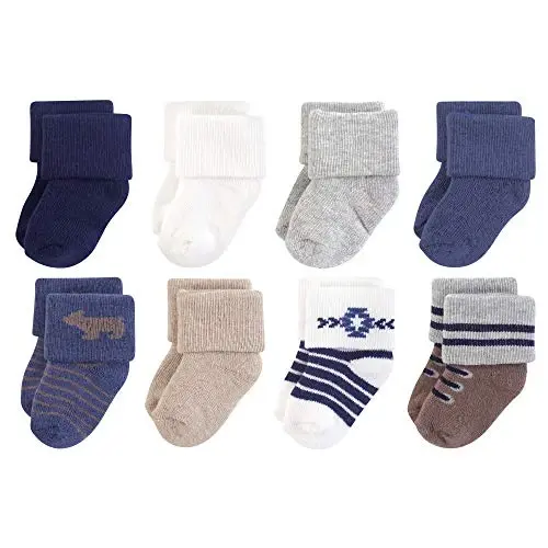 Hudson Baby Baby Girls' Cotton Rich Newborn and Terry Socks 