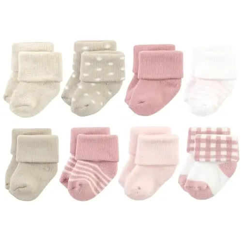 Hudson Baby Baby Girls' Cotton Rich Newborn and Terry Socks 