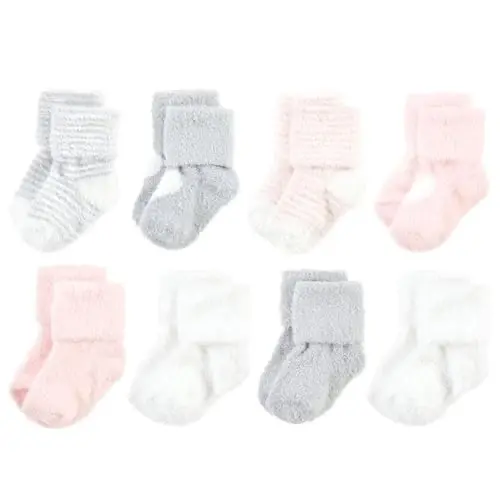 Hudson Baby Baby Girls' Cotton Rich Newborn and Terry Socks - 12