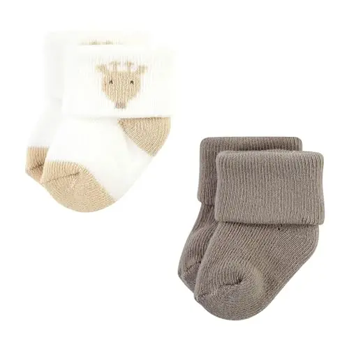 Hudson Baby Baby Girls' Cotton Rich Newborn and Terry Socks - 3