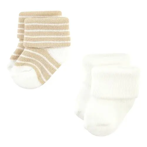 Hudson Baby Baby Girls' Cotton Rich Newborn and Terry Socks - 6