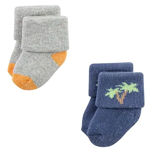 Hudson Baby Baby Girls' Cotton Rich Newborn and Terry Socks - 3