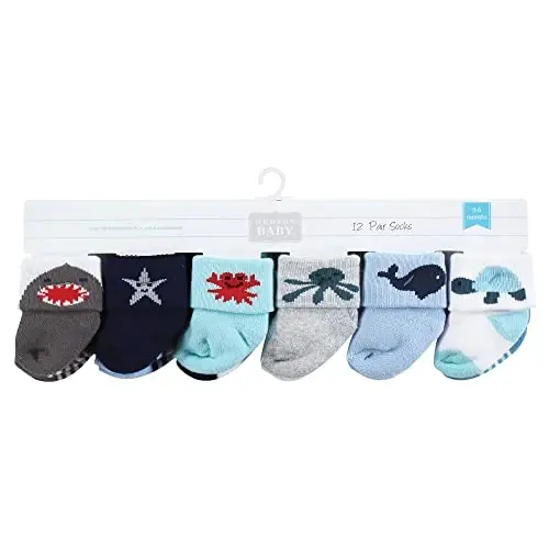 Hudson Baby Baby Girls' Cotton Rich Newborn and Terry Socks - BABYVISION INC. (1)