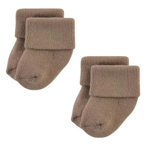 Hudson Baby Baby Girls' Cotton Rich Newborn and Terry Socks - 4