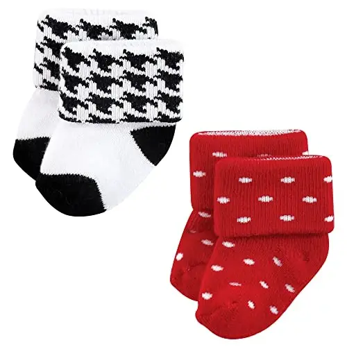Hudson Baby Baby Girls' Cotton Rich Newborn and Terry Socks - 7