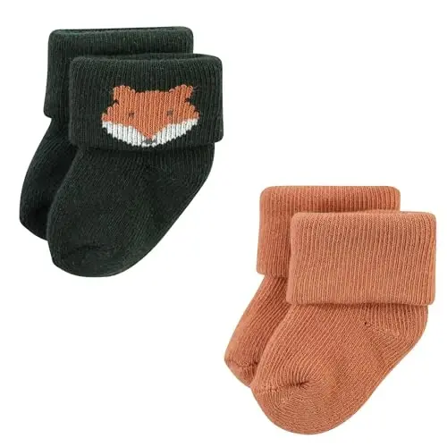 Hudson Baby Baby Girls' Cotton Rich Newborn and Terry Socks - 3