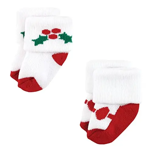 Hudson Baby Baby Girls' Cotton Rich Newborn and Terry Socks - 7