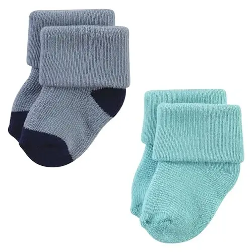 Hudson Baby Baby Girls' Cotton Rich Newborn and Terry Socks - 5