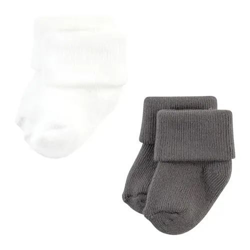Hudson Baby Baby Girls' Cotton Rich Newborn and Terry Socks - 3