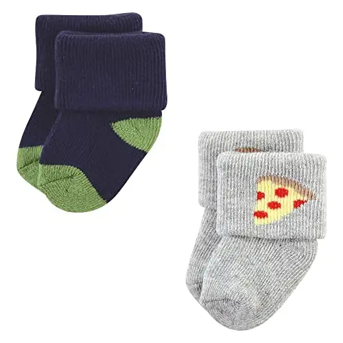 Hudson Baby Baby Girls' Cotton Rich Newborn and Terry Socks - 3