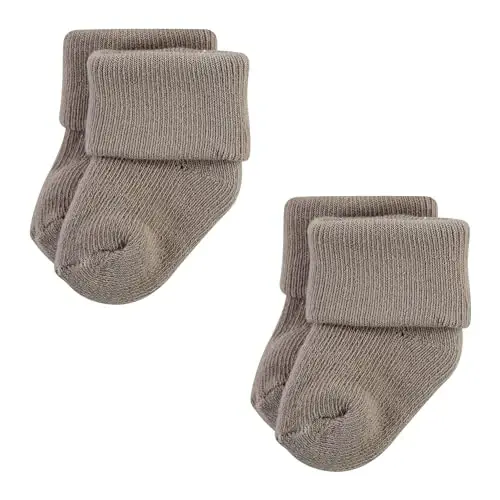 Hudson Baby Baby Girls' Cotton Rich Newborn and Terry Socks - 3
