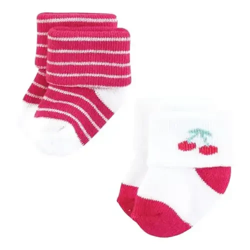 Hudson Baby baby-boys Cotton Rich Newborn and Terry Socks - 5