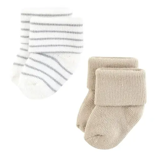 Hudson Baby baby-boys Cotton Rich Newborn and Terry Socks - 4