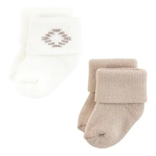 Hudson Baby baby-boys Cotton Rich Newborn and Terry Socks - 6