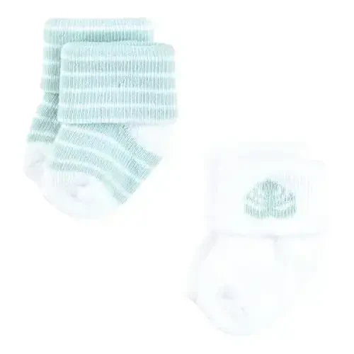Hudson Baby baby-boys Cotton Rich Newborn and Terry Socks - 3
