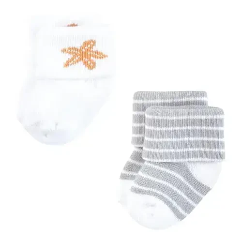 Hudson Baby baby-boys Cotton Rich Newborn and Terry Socks - 6