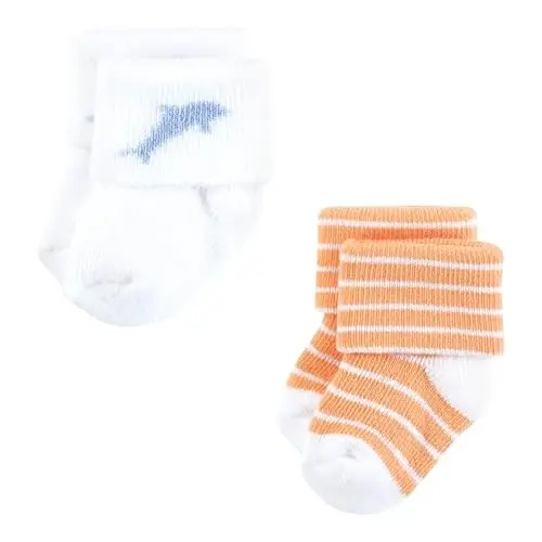 Hudson Baby baby-boys Cotton Rich Newborn and Terry Socks - 4
