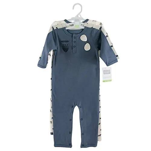 Hudson Baby Cotton Union Suit, 2 Pack Pants - 2