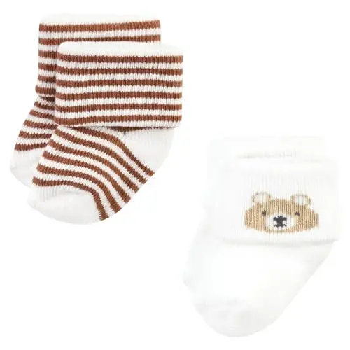 Hudson Baby Детские хлопковые носки для новорожденных и махровые носки, 8 пар - 3