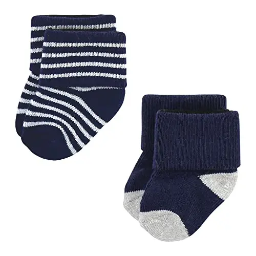Hudson Baby baby-boys Cotton Rich Newborn and Terry Socks - 7