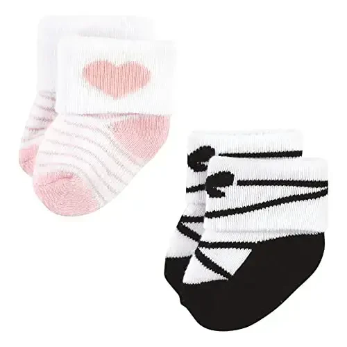 Hudson Baby baby-boys Cotton Rich Newborn and Terry Socks - 6
