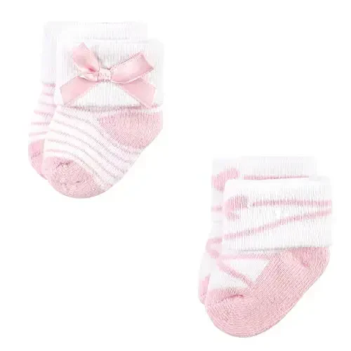 Hudson Baby baby-boys Cotton Rich Newborn and Terry Socks - 5
