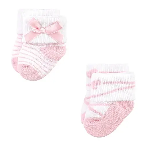 Hudson Baby baby-boys Cotton Rich Newborn and Terry Socks - 5