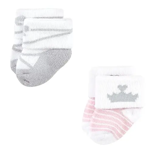 Hudson Baby baby-boys Cotton Rich Newborn and Terry Socks - 6
