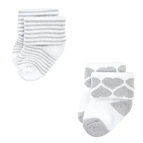 Hudson Baby baby-boys Cotton Rich Newborn and Terry Socks - 7