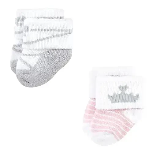 Hudson Baby baby-boys Cotton Rich Newborn and Terry Socks - 6