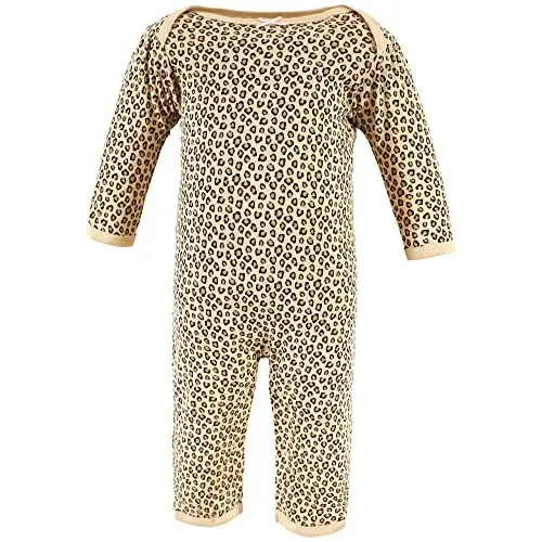 Hudson Baby Girls Unisex Paxta Kombinezonlar, Leopard Mamas Mini, 0-3 Oy, Leopard Mamas Mini, 0-3 Oy US - 5