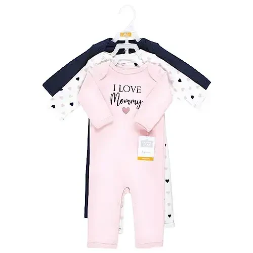 Hudson Baby baby-girls Cotton Coveralls - 2