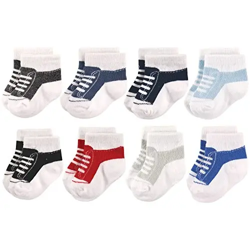 Hudson Baby Baby Girls' Cotton Rich Newborn and Terry Socks 