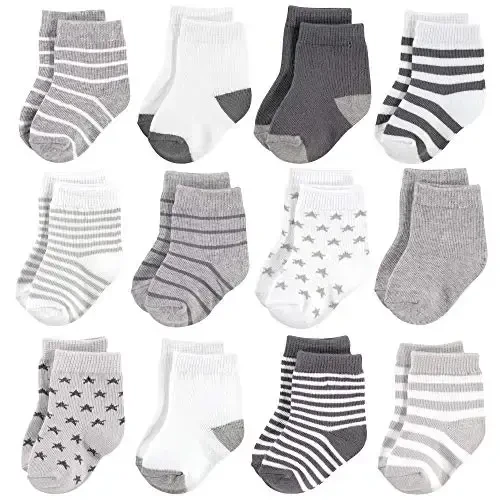 Hudson Baby Baby Girls' Cotton Rich Newborn and Terry Socks - BABYVISION INC.