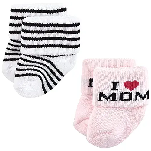 Hudson Baby Baby Girls' Cotton Rich Newborn and Terry Socks - 3